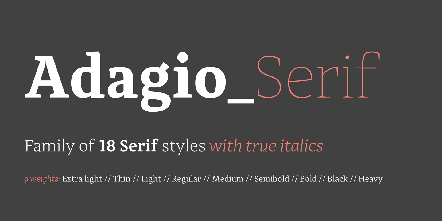 Schriftart Adagio Serif